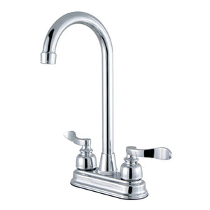 NuWave French Two-Handle 2-Hole Deck Mount Bar Faucet