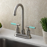 Kaiser Two-Handle 2-Hole Deck Mount Bar Faucet
