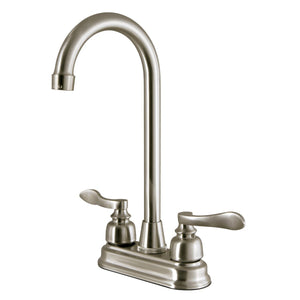 NuWave French Two-Handle 2-Hole Deck Mount Bar Faucet