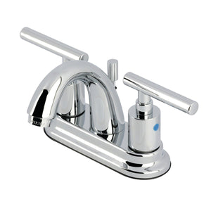 Manhattan Two-Handle 3-Hole Deck Mount 4" Centerset Bathroom Faucet with Pop-Up Drain