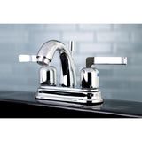 Centurion Double-Handle 3-Hole Deck Mount 4-Inch Centerset Bathroom Faucet with Pop-Up Drain