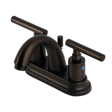 Manhattan Double-Handle 3-Hole Deck Mount 4-Inch Centerset Bathroom Faucet with Pop-Up Drain