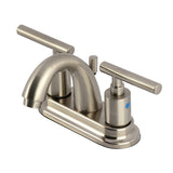 Manhattan Double-Handle 3-Hole Deck Mount 4-Inch Centerset Bathroom Faucet with Pop-Up Drain