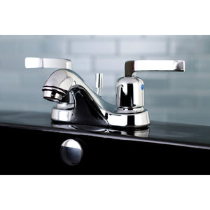 Centurion Double-Handle 3-Hole Deck Mount 4-Inch Centerset Bathroom Faucet with Pop-Up Drain