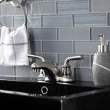 Restoration Double-Handle 3-Hole Deck Mount 4-Inch Centerset Bathroom Faucet with Pop-Up Drain