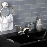 Restoration Double-Handle 3-Hole Deck Mount 4-Inch Centerset Bathroom Faucet with Pop-Up Drain