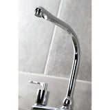 Serena Two-Handle 4-Hole 8" Centerset Kitchen Faucet with Plastic Side Sprayer
