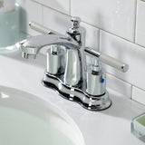 Kaiser Double-Handle 3-Hole Deck Mount 4-Inch Centerset Bathroom Faucet with Pop-Up Drain
