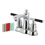 Kaiser Double-Handle 3-Hole Deck Mount 4-Inch Centerset Bathroom Faucet with Pop-Up Drain