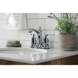 Serena Double-Handle 3-Hole Deck Mount 4-Inch Centerset Bathroom Faucet with Pop-Up Drain