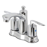 Serena Double-Handle 3-Hole Deck Mount 4-Inch Centerset Bathroom Faucet with Pop-Up Drain