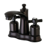 Millennium Double-Handle 3-Hole Deck Mount 4-Inch Centerset Bathroom Faucet with Pop-Up Drain