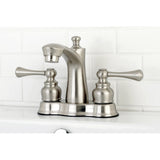 Vintage Double-Handle 3-Hole Deck Mount 4-Inch Centerset Bathroom Faucet with Pop-Up Drain