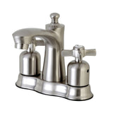 Millennium Double-Handle 3-Hole Deck Mount 4-Inch Centerset Bathroom Faucet with Pop-Up Drain