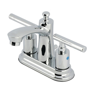 Manhattan Two-Handle 3-Hole Deck Mount 4" Centerset Bathroom Faucet with Pop-Up Drain