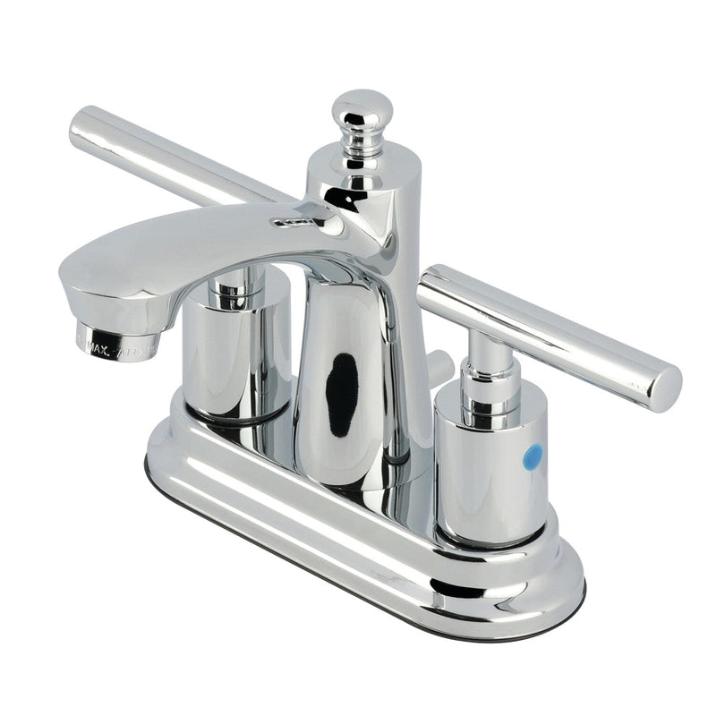 Manhattan Double-Handle 3-Hole Deck Mount 4-Inch Centerset Bathroom Faucet with Pop-Up Drain