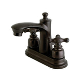 Victorian Double-Handle 3-Hole Deck Mount 4-Inch Centerset Bathroom Faucet with Pop-Up Drain