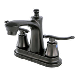Jamestown Double-Handle 3-Hole Deck Mount 4-Inch Centerset Bathroom Faucet with Pop-Up Drain