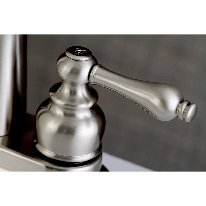 Victorian Double-Handle 3-Hole Deck Mount 4-Inch Centerset Bathroom Faucet with Pop-Up Drain