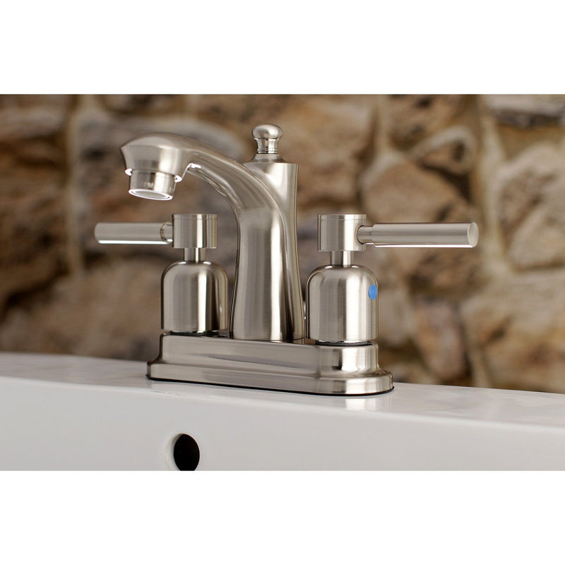 Concord Double-Handle 3-Hole Deck Mount 4-Inch Centerset Bathroom Faucet with Pop-Up Drain