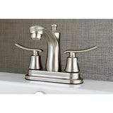Jamestown Double-Handle 3-Hole Deck Mount 4-Inch Centerset Bathroom Faucet with Pop-Up Drain