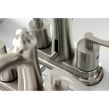 Serena Double-Handle 3-Hole Deck Mount 4-Inch Centerset Bathroom Faucet with Pop-Up Drain