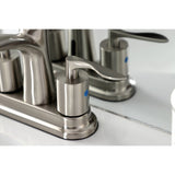 Serena Double-Handle 3-Hole Deck Mount 4-Inch Centerset Bathroom Faucet with Pop-Up Drain