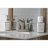 Serena Double-Handle 3-Hole Deck Mount 4-Inch Centerset Bathroom Faucet with Pop-Up Drain