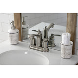 Serena Double-Handle 3-Hole Deck Mount 4-Inch Centerset Bathroom Faucet with Pop-Up Drain