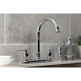 Serena Two-Handle 4-Hole 8" Centerset Kitchen Faucet with Side Sprayer