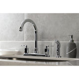 Serena Two-Handle 4-Hole 8" Centerset Kitchen Faucet with Side Sprayer