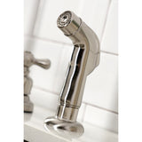 Victorian Two-Handle 4-Hole 8" Centerset Kitchen Faucet with Side Sprayer