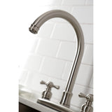 Victorian Two-Handle 4-Hole 8" Centerset Kitchen Faucet with Side Sprayer
