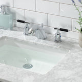 Kaiser Two-Handle 3-Hole Deck Mount Widespread Bathroom Faucet with Retail Pop-Up Drain