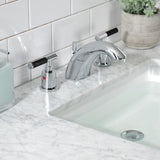 Kaiser Two-Handle 3-Hole Deck Mount Widespread Bathroom Faucet with Retail Pop-Up Drain