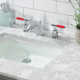 Kaiser Two-Handle 3-Hole Deck Mount Widespread Bathroom Faucet with Retail Pop-Up Drain