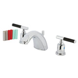 Kaiser Two-Handle 3-Hole Deck Mount Widespread Bathroom Faucet with Retail Pop-Up Drain