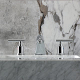 Manhattan Two-Handle 3-Hole Deck Mount Widespread Bathroom Faucet with Retail Pop-Up Drain