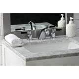 Kaiser Two-Handle 3-Hole Deck Mount Widespread Bathroom Faucet with Retail Pop-Up Drain