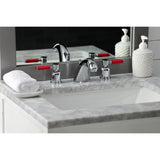 Kaiser Two-Handle 3-Hole Deck Mount Widespread Bathroom Faucet with Retail Pop-Up Drain