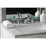 Kaiser Two-Handle 3-Hole Deck Mount Widespread Bathroom Faucet with Retail Pop-Up Drain