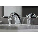 Kaiser Two-Handle 3-Hole Deck Mount Widespread Bathroom Faucet with Retail Pop-Up Drain
