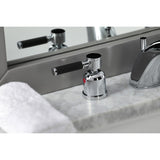 Kaiser Two-Handle 3-Hole Deck Mount Widespread Bathroom Faucet with Retail Pop-Up Drain