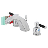 Kaiser Two-Handle 3-Hole Deck Mount Widespread Bathroom Faucet with Retail Pop-Up Drain