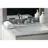 Centurion Two-Handle 3-Hole Deck Mount Widespread Bathroom Faucet with Retail Pop-Up Drain