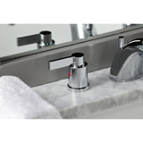 NuvoFusion Two-Handle 3-Hole Deck Mount Widespread Bathroom Faucet with Pop-Up Drain