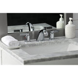 NuvoFusion Two-Handle 3-Hole Deck Mount Widespread Bathroom Faucet with Pop-Up Drain