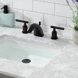 Kaiser Two-Handle 3-Hole Deck Mount Widespread Bathroom Faucet with Retail Pop-Up Drain