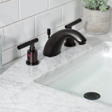 Kaiser Two-Handle 3-Hole Deck Mount Widespread Bathroom Faucet with Retail Pop-Up Drain