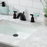 Kaiser Two-Handle 3-Hole Deck Mount Widespread Bathroom Faucet with Retail Pop-Up Drain